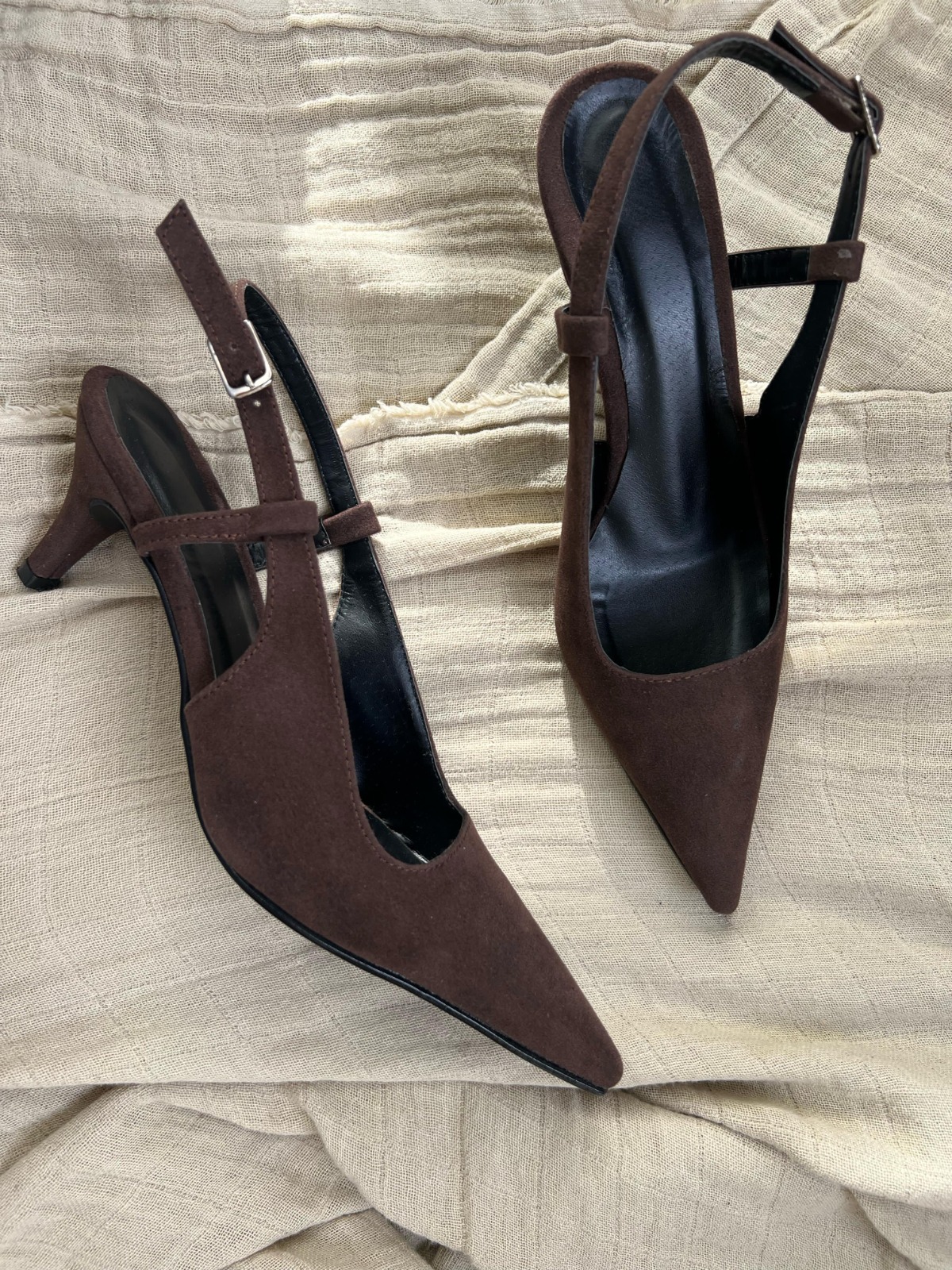 STILETTO CHER GAMUZA CHOCOLATE